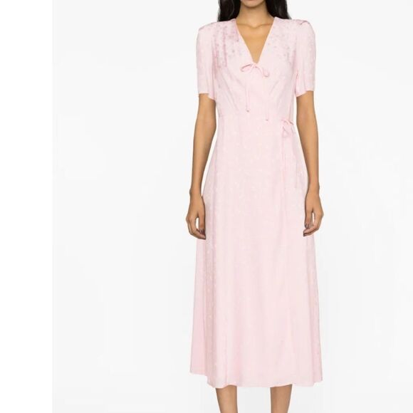 SLEEPER Lola Printed Midi Dress NWT Large $420 - Picture 8 of 10